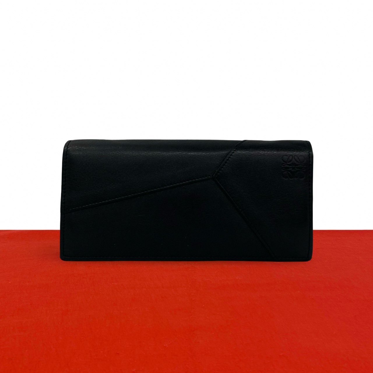 【ポイント2倍】極 美品 LOEWE ロエベ パズル ロング ホリゾンタル ウォレット アナグラム ロゴ レザー 本革 二つ折り 長財布 ウォレット ブラック 2674b【送料無料】【中古】｜Trip Vintage