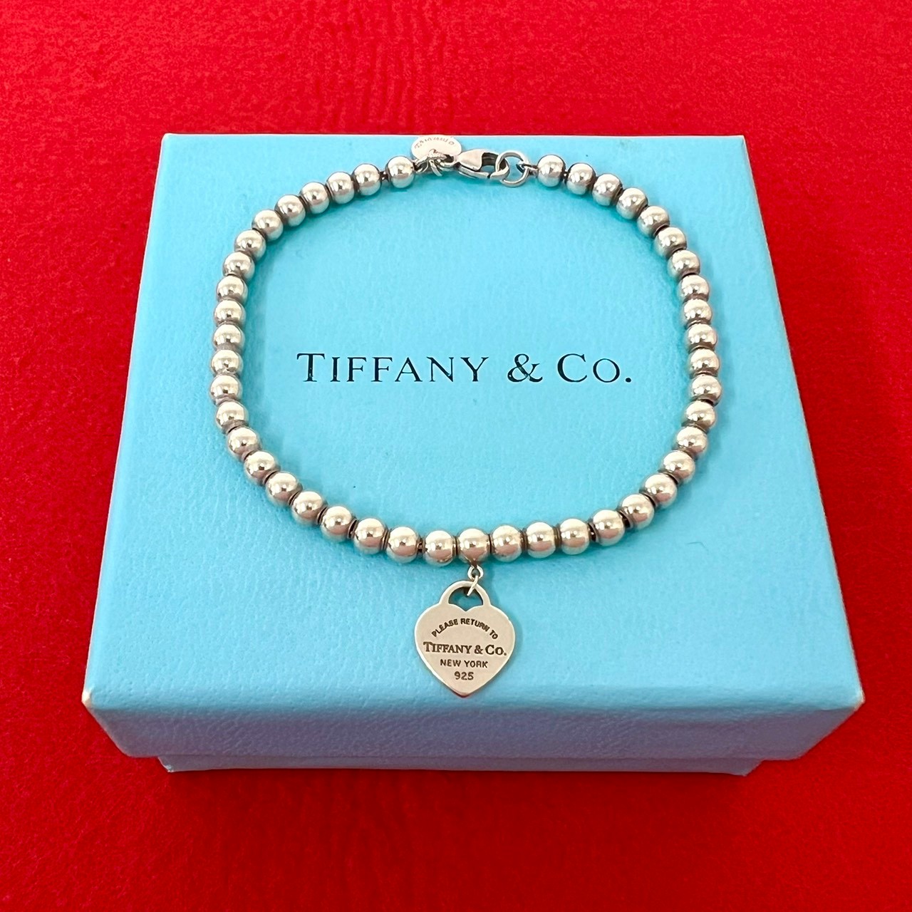 【ポイント2倍】極 美品 TIFFANY&Co. ティファニー リターントゥ ハートタグ ブレスレット シルバー925 ボール チェーン アクセサリー シルバー 29062【送料無料】【中古】｜Trip Vintage