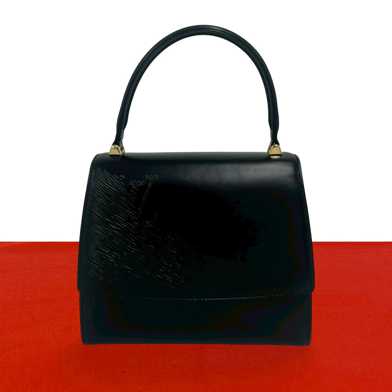 【ポイント2倍】ほぼ未使用 LOUIS VUITTON ルイヴィトン ヴィンテージ アテネ オペラ レザー 本革 ハンドバッグ ミニ トートバッグ ブラック 黒 78039 【送料無料】【中古】|Trip Vintage