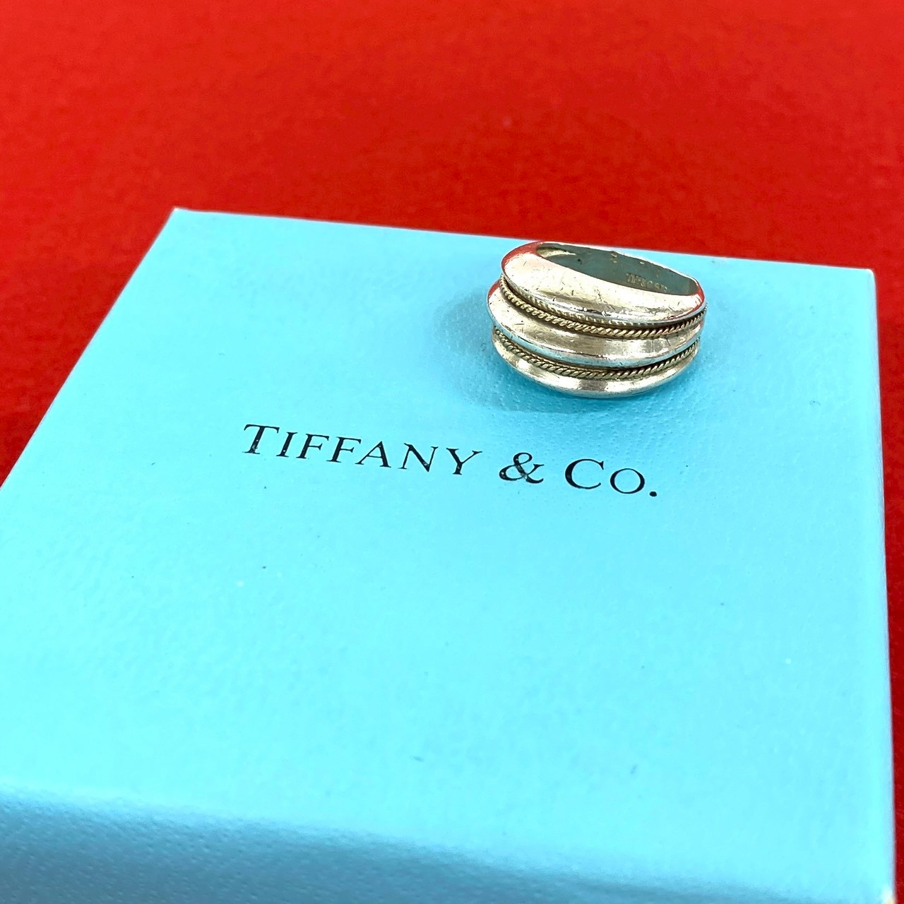 【ポイント2倍】極 美品 TIFFANY&Co. ティファニー ヴィンテージ ツイスト ダブルロープ リング シルバー925 指輪 8号 アクセサリー シルバー 37525【送料無料】【中古】|Trip Vintage