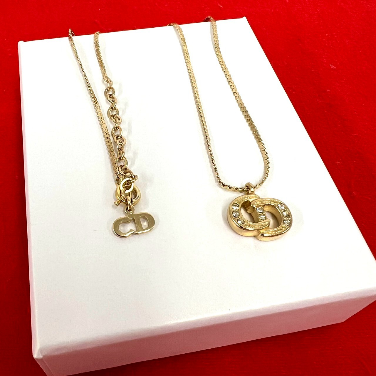 【ポイント2倍】極 美品 Christian Dior クリスチャンディオール CD ロゴ GP ネックレス ペンダント アクセサリー ゴールド 19642【送料無料】【中古】|Trip Vintage