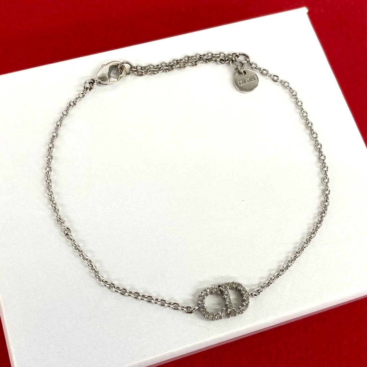 【ポイント2倍】極 美品 Christian Dior クリスチャン ディオール CD ロゴ モチーフ メッキ チェーン ブレスレット アクセサリー シルバー 08333【送料無料】【中古】｜Trip Vintage