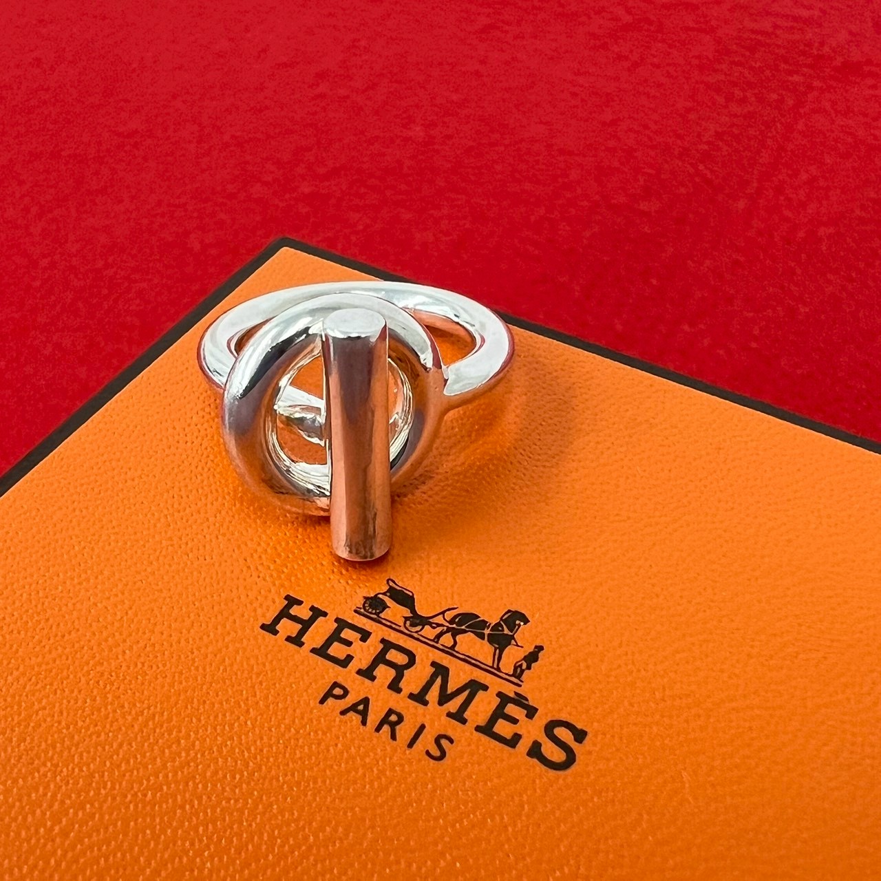 【ポイント2倍】極 美品 保存箱付き HERMES エルメス エシャペ リング シルバー925 指輪 10号 アクセサリー シルバー 60176 【送料無料】【中古】｜Trip Vintage