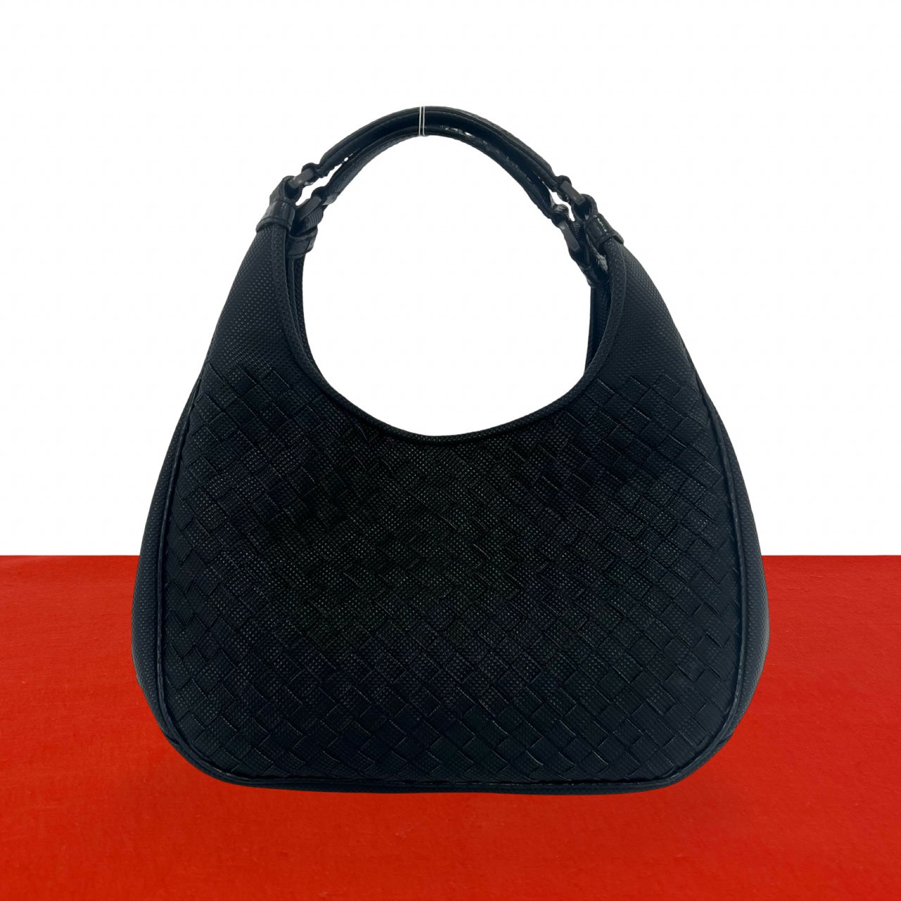 【ポイント2倍】極 美品 希少品 BOTTEGA VENETA ボッテガヴェネタ カンパーナ レザー 本革 ハンドバッグ ミニ トートバッグ ブラック 黒 34247【送料無料】【中古】|Trip Vintage