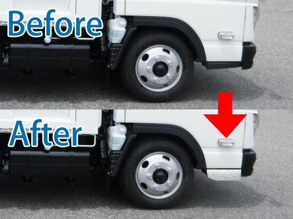 三菱ふそうジェネレーションキャンターブルーテックキャンター20キャンター標準用メッキステップスカート