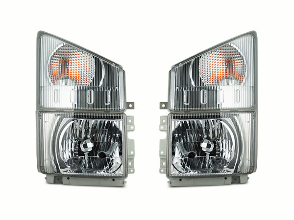 いすゞ07エルフ純正タイプヘッドライトコーナーレンズ4点セット