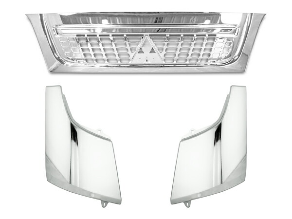 三菱ジェネレーションキャンター標準メッキフロントグリルコーナーパネルセット