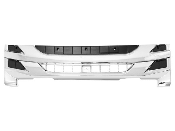 いすゞ07エルフ後期型ハイキャブ用メッキフロントグリルコーナーパネルセット