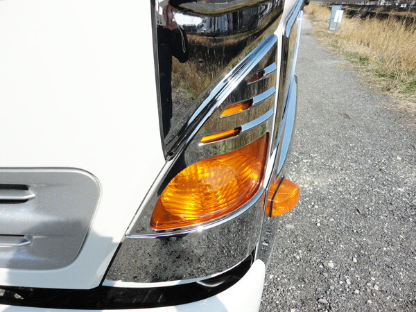 日野レンジャープロ標準ワイドメッキコーナーレンズカバーウインカーレンズカバー