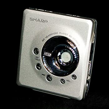 【中古】 SHARP せつ然たる MD-ST700-S しろがね色 ポータブルミニディスクプレーヤー MDLP相応う 携帯型MD電気蓄音機 MD生まれ変わり専用機 MDウォークマン