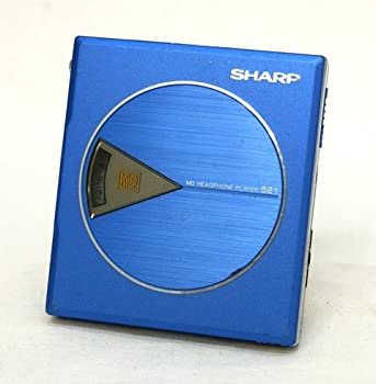 【中古】 SHARP せつ然たる MD-ST521-A フレンチ青味 携帯型MD電気蓄音機 MDLP非相応う MD生まれ変わり専用機