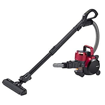 【中古】 東芝 洗い濯ぎ機 低気圧 キャニスター型洗浄剤 吊りひも式 瀘過器受け答え トルネオV VC-SG710X-R 黒いこと赤いこと