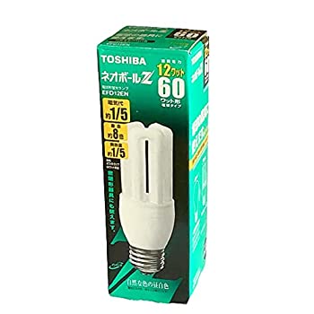 【中古】 TOSHIBA 東芝 ネオボールZ 電球形蛍光ランプ 電球60Wタイプ 昼白色 EFD12EN