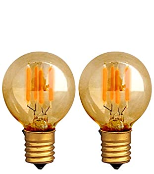 【中古】 【2個セット】E17 調光器対応 エジソンバルブ LED電球 (ミニGLOBEゴールド) 電球色 3W 280lm 2500K エジソン電球 裸電球 アンティーク