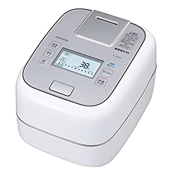 【中古】 東芝 炊飯器 5.5合 真空圧力IH 玄米コース付 日本製 保温40時間 合わせ炊き グランホワイト RC-10ZWM (W)