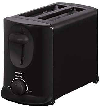 【中古】 山善 ポップアップトースター 焼色自然調整 2枚焼き 開閉式底上蓋 6枚切り 8枚切り 黒いこと YUA-801 (B) 1年