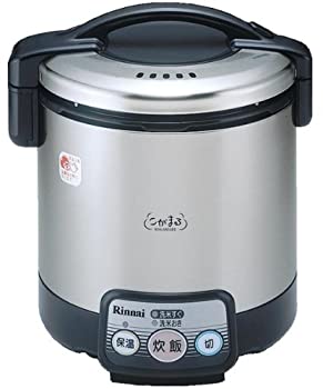 【中古】 リンナイ 電子ジャー付きガス炊飯器 (都市ガス12A・13A用) 【こがまる】 1~5.5合 ブラック RR-055VL-13A|バリューコネクト