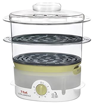 【中古】 T-fal 電気蒸し器 スチームクッカー ウルトラコンパクト II ライム VC1063Q0画像
