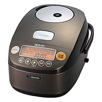 【中古】 象印 炊飯器 圧力IH式 鉄器コートプラチナ厚釜 5.5合 ダークブラウン NP-BE10-TD