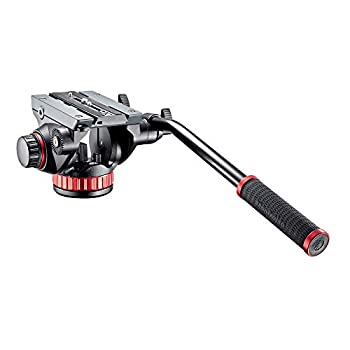 【中古】 Manfrotto マンフロット 2WAY雲台 プロフルードビデオ雲台 フラットベース アルミニウム製 MVH502AH