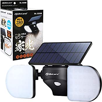 【中古】 オンロード (OnLord) ソーラーライト 人感 センサーライト 屋外 家光 LED 可動式パネル OL-335B