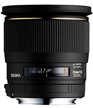 【中古】 SIGMA 単焦点広角レンズ 24mm F1.8 EX DG ASPHERICAL MACRO キャノン 用 フルサイズ対応
