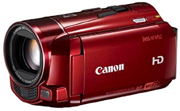 【中古】 Canon キャノン デジタルビデオカメラ iVIS HF M52 レッド 光学10倍ズーム フルフラットタッチパネル IVISHFM52RD｜バリューコネクト