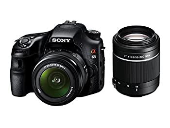 【中古】 SONY ミラーレス一眼 α65 ダブルズームレンズキット DT 18-55mm F3.5-5.6 SAM II＋DT 55-200mm F4-5.6 SAM付属 SLT-A65VX