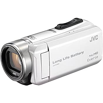 【中古】 JVC ビデオカメラ Everio R 耐低温 耐衝撃 長時間内蔵バッテリー 内蔵メモリー32GB パールホワイト GZ-F200-W|バリューコネクト