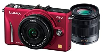 【中古】 パナソニック デジタル一眼カメラ GF2 ダブルレンズキット(14mm F2.5パンケーキレンズ 14-42mm F3.5-5.6標準ズームレンズ付属) フルハイビジョ