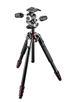 【中古】 Manfrotto マンフロット 労働者階級三脚 190続きもの 捩じり鍵を掛けるひな形 軽銀 4段 + RC2付3Way雲台一揃いの道具 MK190XPRO4T-3W