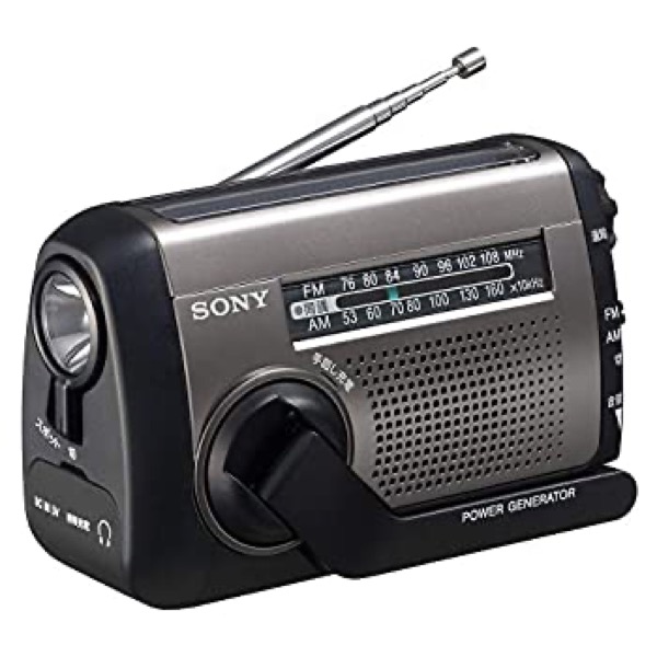 【中古】 ソニー ポータブルラジオ ICF-B99 : FM/AM/ワイドFM対応 手回し充電/太陽光充電対応 シルバー ICF-B99 S 14,744円