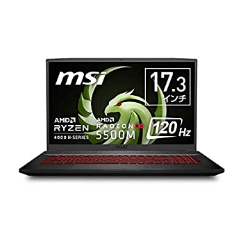 【中古】 MSI ゲーミングノートPC Bravo17 Ryzen7 Radeon RX5500M 17.3FHD 16GB SSD256GB Bravo-17-A4DDR-010JP