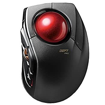 【中古】 エレコム マウス 有線/ワイヤレス/Bluetooth トラックボール人差指 中型ボール 8ボタン チルト機能 ブラック M-DPT1MRXBK|バリューコネクト