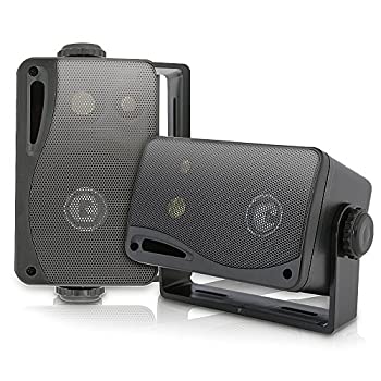 【中古】 Pyle 3.5インチ3-Way防水型ボックススピーカー (ブラック ペア) ( アンプは内蔵されていません)|バリューコネクト