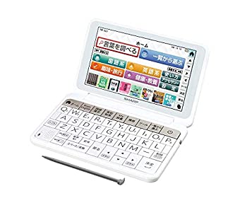 【中古】 SHARP シャープ カラー電子辞書 Brain 生活 教養モデル ホワイト系 2018年秋モデル PW-AA1-W