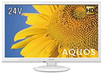 【中古】 SHARP シャープ 24V型 液晶 テレビ AQUOS 2T-C24ADW ハイビジョン 外付HDD対応 (裏番組録画) ホワイト 2018年モデル