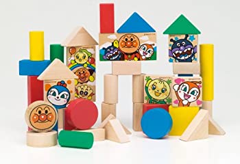 【中古】 アンパンマン 筒入りつみ木 (40ピース)