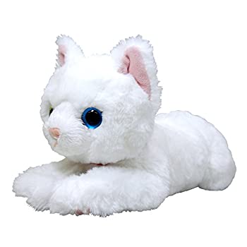 【中古】 ひざねこ ぬいぐるみ ホワイト オッドアイ Sサイズ