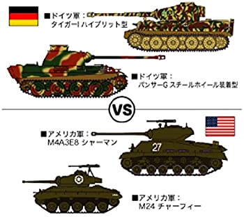 【中古】 ハセガワ 1/72 ドイツ陸軍 タイガーI & パンサーG VS M4A4E8シャーマン & M24チャーフィー ライン川突破作戦 プラモデル 30035|バリューコネクト