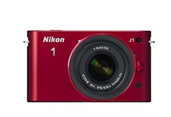 【中古】 Nikon ニコン ミラーレス一眼カメラ Nikon ニコン 1 (ワン) J1 (ジェイワン) 標準ズームレンズキット レッドN1 J1HLK RD｜バリューコネクト