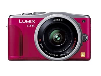 【中古】 パナソニック ルミックス ミラーレス一眼カメラ ルミックス GF6 レンズキット 電動標準ズームレンズ付属 レッド DMC-GF6X-R