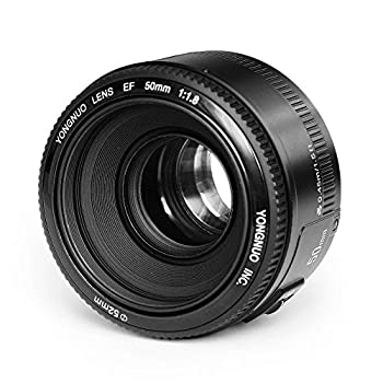 【中古】 Yongnuo YN50mm F/1.8 レンズ 大口径AFレンズ ブラック Canon EOS Rebel デジタルカメラ+INSEESI クリーニングクロス (LYSB01535NNGY-ELECTRNCS)