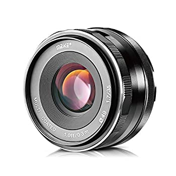 【中古】 Meike MK-E-35-1.7 35mm F1.7 大口径 マニュアルフォーカス 単焦点 APS-C SONY Eマウント デジタル ミラーレスカメラ用 NEX 3 NEX 3N NEX 5 NEX