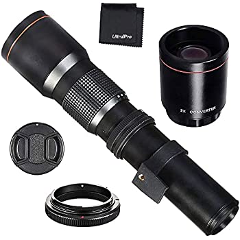 【中古】 高解像度 500mm/1000mm マニュアル望遠反射レンズ Canon EOS Rebel T3i T4i T5 T5i T6 T7 T6i T6s T7i SL1 SL2 EOS 60D 70D 77D 80D 5D III 5D I|バリューコネクト