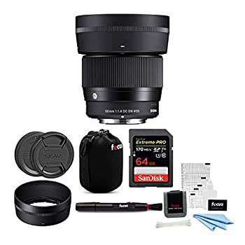 【中古】 SIGMA 56mm f/1.4 DC DN コンテンポラリーレンズ SONY E用 64GB Extreme PROバンドル|バリューコネクト