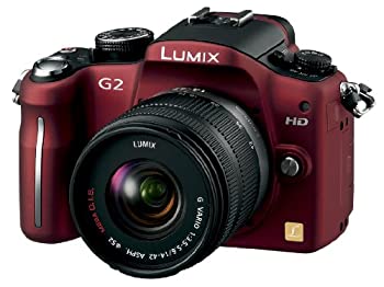 【中古】 Panasonic パナソニック デジタル一眼カメラ G2レンズキット (14-42mm/F3.5-5.付属) コンフォートレッド DMC-G2K-R