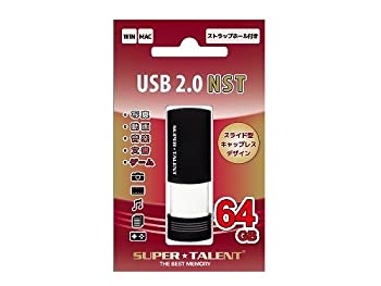 【中古】 SUPERTALENT USB2.0フラッシュメモリ 64GB スライド式 ds-2150666