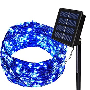 【中古】 Solarmksソーラーイルミネーションライト 150LED ストリングライト ソーラー充電式 8発光モード 防水 ガーデンライト 屋外 パーティー クリスマ