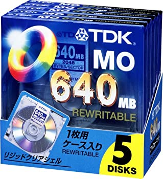 【中古】 TDK 3.5MO 640MB アン初期化5枚容器に並べる MO-R640X5A